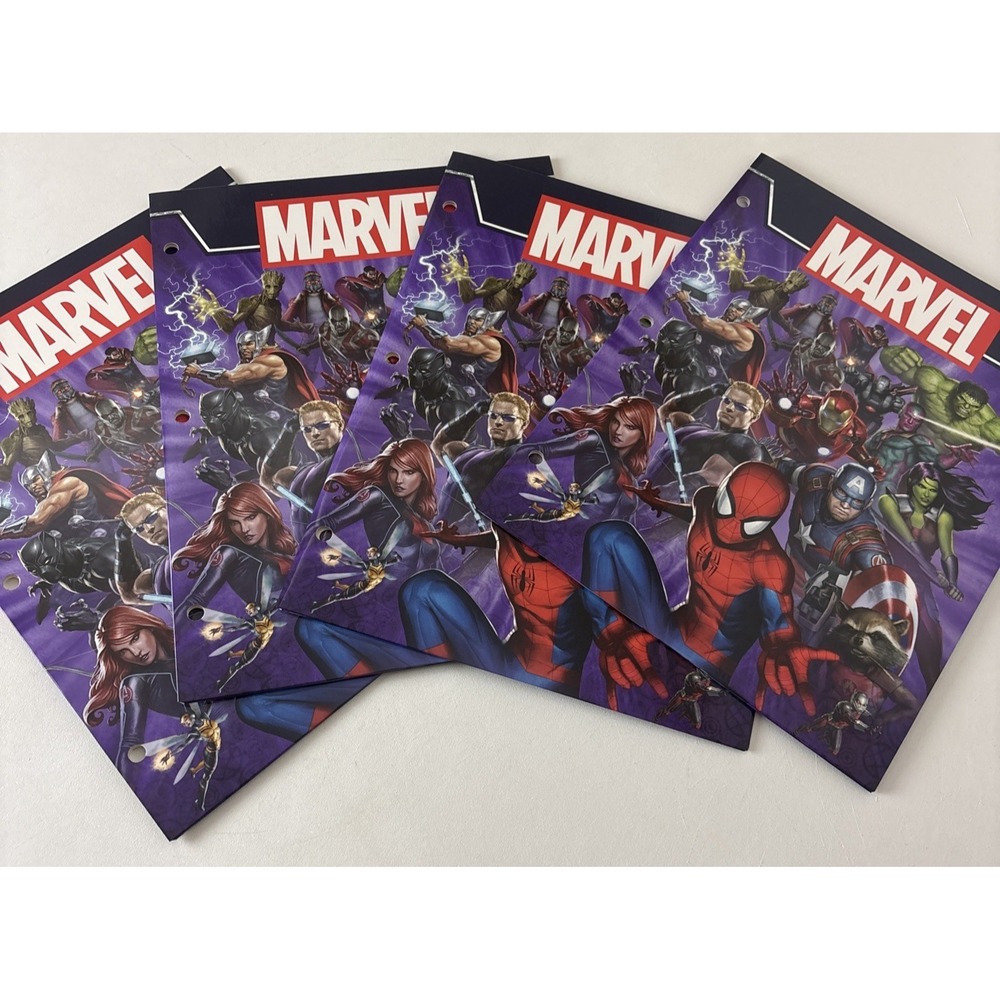 x4 Marvel Universe 2 Pocket Portfolio Folder, 3-Hole Punched for Binder new